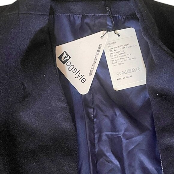 Vogstyle Men’s Wool Blend Stand Collar Coat – Asian Size L (Fits Like US S) - Picture 9 of 10